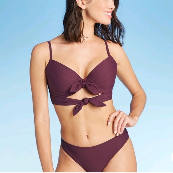 Shade & Shore Tie Front Bikini - Picture 2 of 8